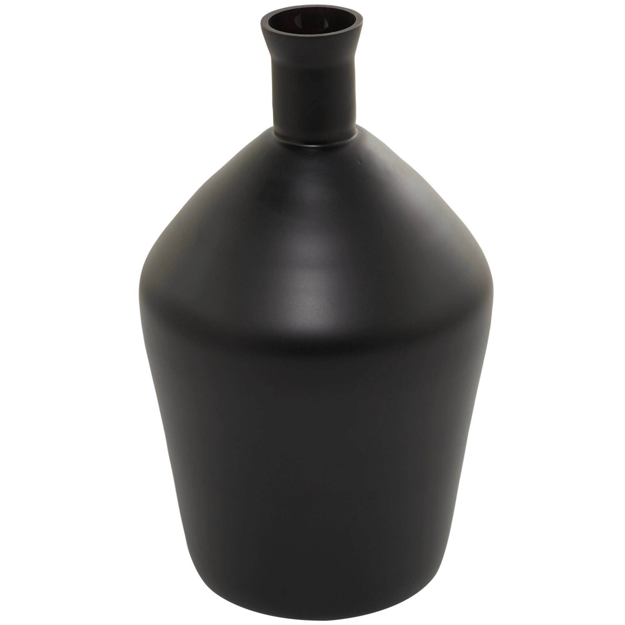 The Novogratz Black Glass Vase 9" x 9" x 15"